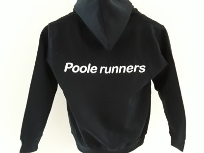 Poole Runners Navy with Sky Blue Junior Hoodie - Image 2